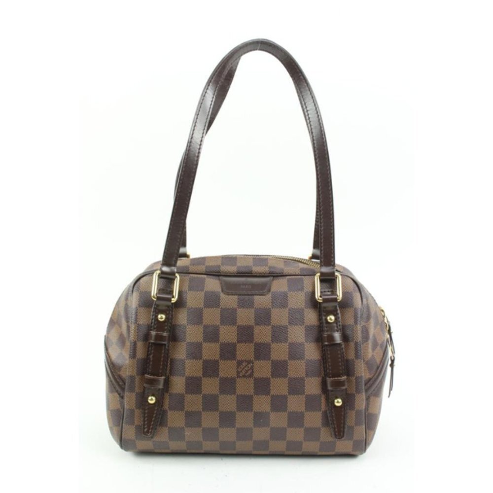 Louis Vuitton Discontinued Damier Ebene Rivington Bowler Shoulder Bag s214lv84